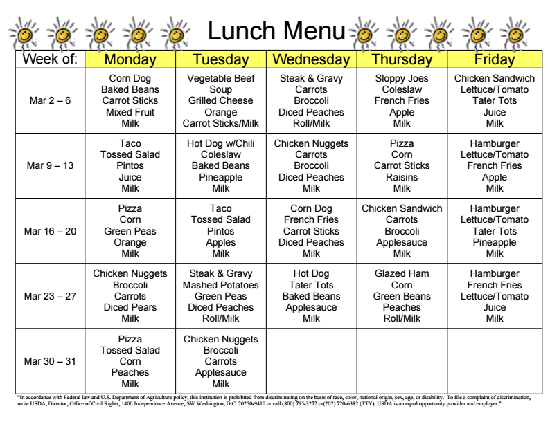 Lunchmenu