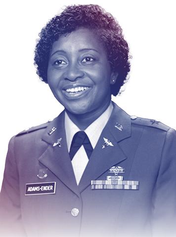 General Clara Adams-Ender smiling in military uniform.