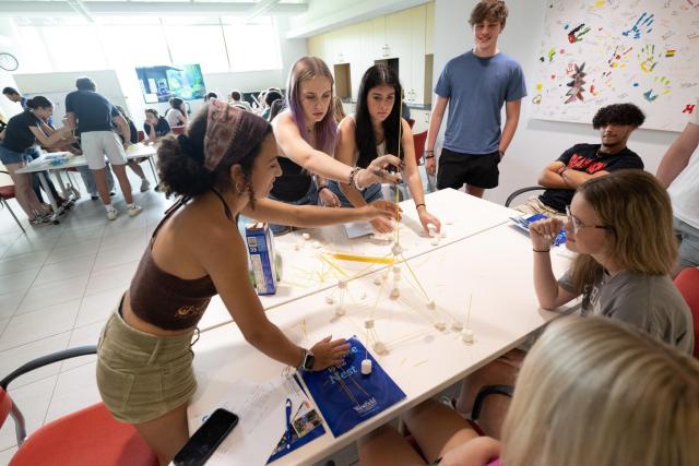 New Student Orientation showing group activity.