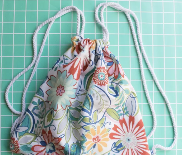 DIY Drawstring backpack