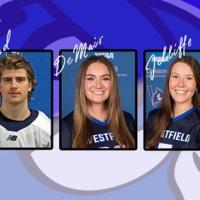 Student athletes: Megan Bailey, Cooper Board, Natalie DeMaio, Paige Jelliffe, and Morgan Wichmann. They were recently recognized for their academic and athletic prowess both on and off the field.